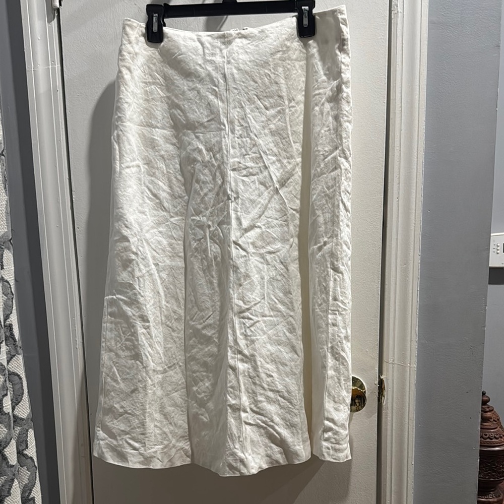Talbots White Maxi A-Line Skirt